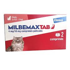 Milbemax Tab vermifuge pour chaton et petits chats 2 comprimés