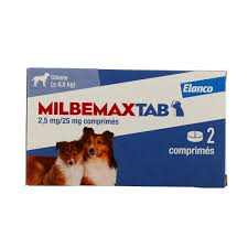 Milbemax Tab vermifuge pour petits chiens et chiots 2 comprimés